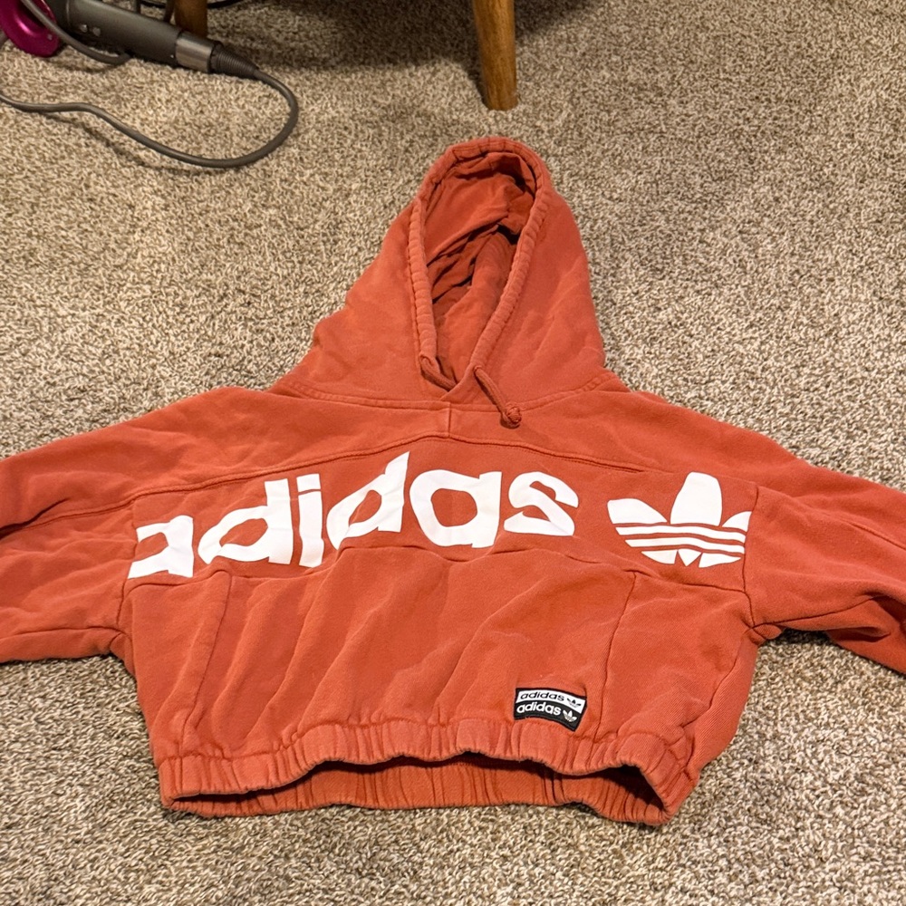 Adidas Rust Hoodie with White Logo
